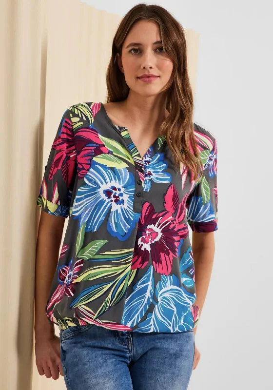 Weekend Deals That Spark Cecil Floral Print Blouse, Easy Khaki Multi